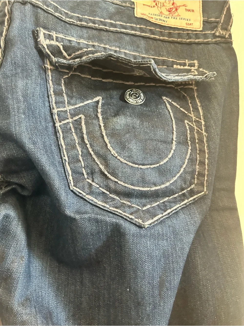 True Religion Dark Wash Blue Denim Jeans